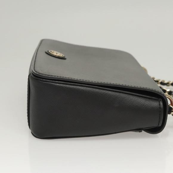 TORY BURCH Chain Shoulder Bag Leather Black Auth 124109 - Picture 3 of 16